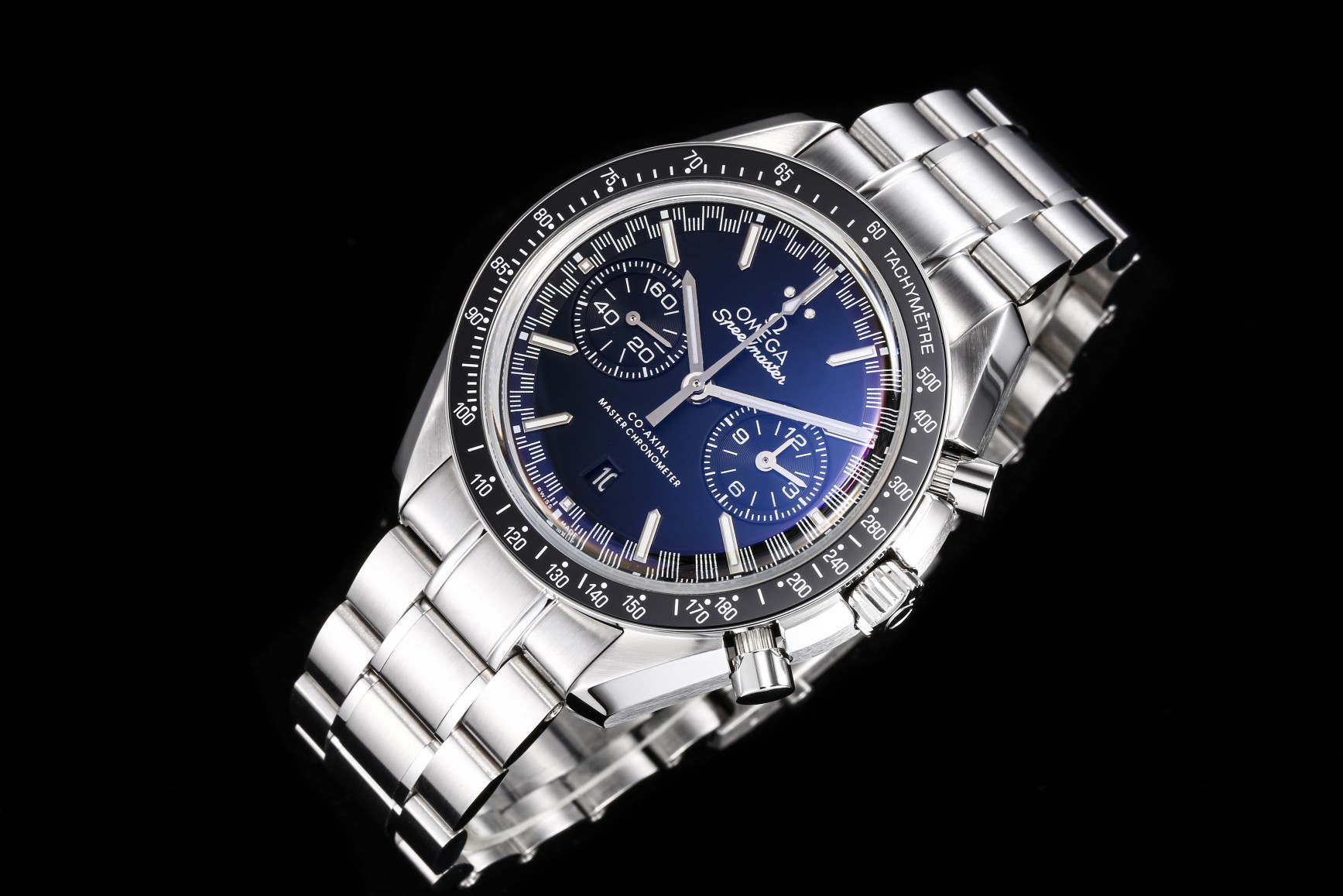 1:1 super clone Omega Super Series Moonphase (black OMEGA)