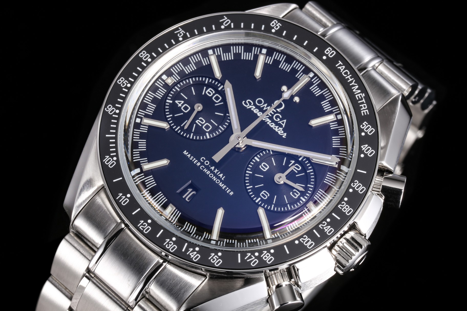 1:1 super clone Omega Super Series Moonphase (black OMEGA)