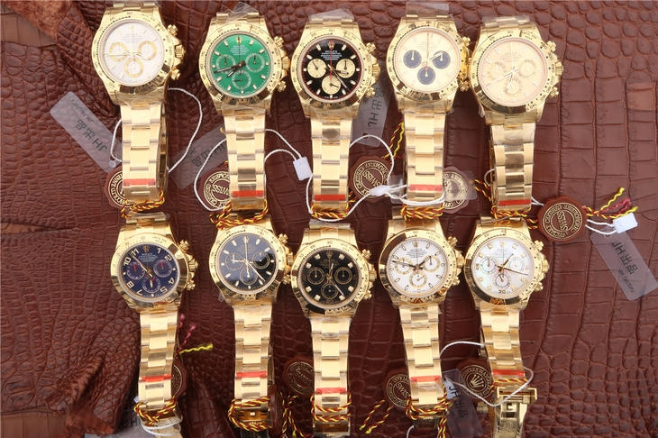 1:1 Super Clone Rolex Cosmograph Daytona 18K Yellow Gold Cal.4130 Move