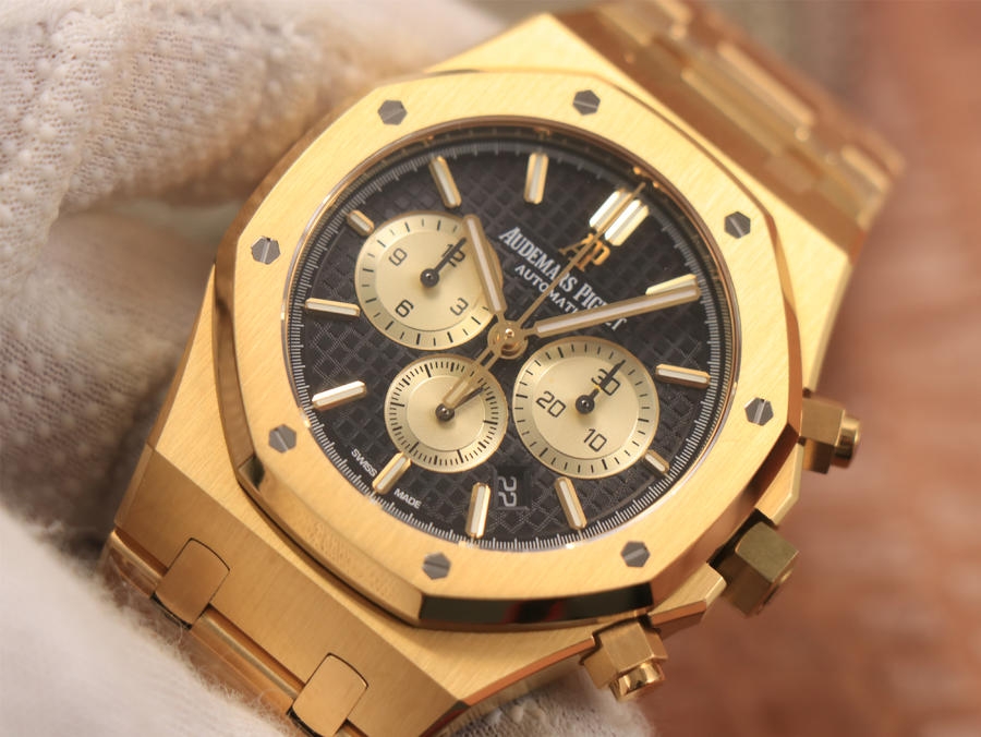 Audemars Piguet Royal Oak Chronograph 18K Gold on 904L Steel – 1:1 Sup