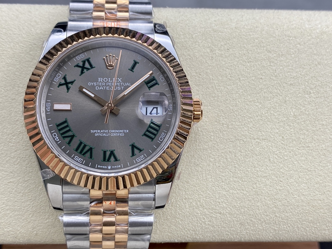 1:1 super clone Datejust 36MM & 41 MM Wimbledon: Ref. 126334